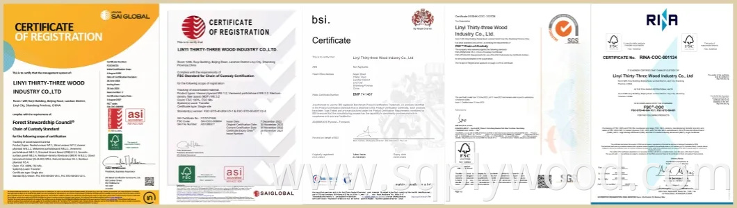 1.5mm Furniture Grade Melamine Faced Plywood Synchronized Recon Plywood for Furniture